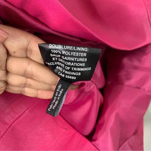 Bod and Christensen hot pink leather fuchsia shift dress size‎ 4 NEW barbie - Picture 4 of 9